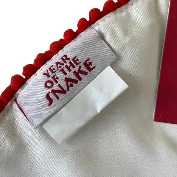 Year of the Snake 2025 Round 15in Placemat Set of 4 Red White Lunar New Year New - Picture 6 of 14